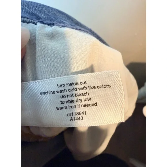 Lane Bryant 22P Wide Leg Jeans Medium Wash Pintuck Seam Petite Plus Size A1440 - Picture 4 of 8